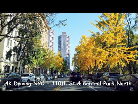 4K Driving NYC - 110th Street & Central Park North  | Nov 2020