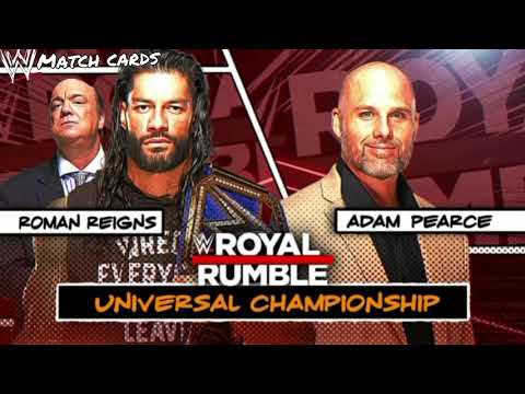 Roman Reigns vs Adam Pearce Royal Rumble 2021 Match Card