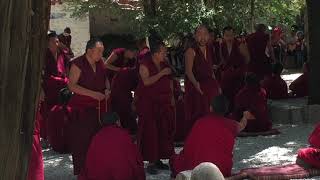 Tibetan Buddhist Monks Debating at Sera Monastery
