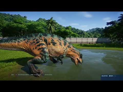 Jurassic World Evolution: Acrocanthosaurus vs Ankylosaurus (Base Genome)