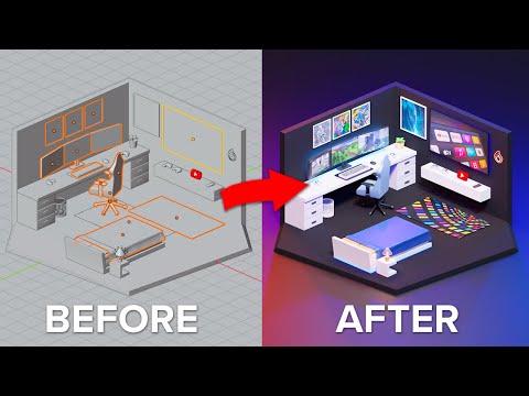 Make Gaming Room in Blender 3.3 Easy Beginner Tutorial