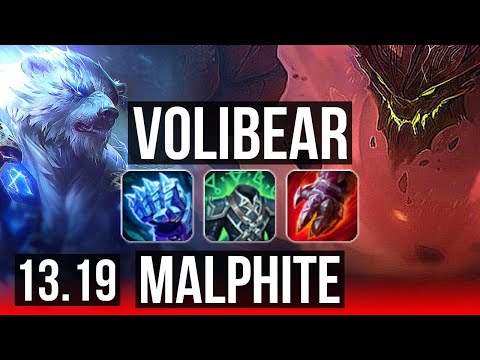 VOLIBEAR vs MALPHITE (TOP) | 9 solo kills | NA Diamond | 13.19