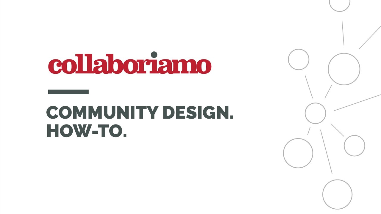 Community Design. How-to - Course introduction
