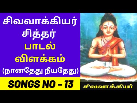 Siddhar Sivavakkiyar Padalagal Villakkam Tamil Lyrics With Meaning - SONG #13 நானதேது நீயதேது
