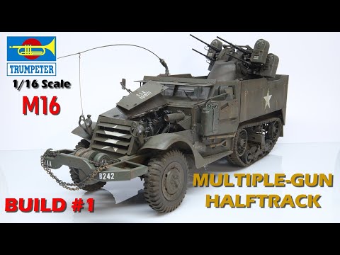 Trumpeter 1/16 scale  M16 Multiple-Gun Motor Carriage: Part 1 "Engine and Chassis" #ww2 #models
