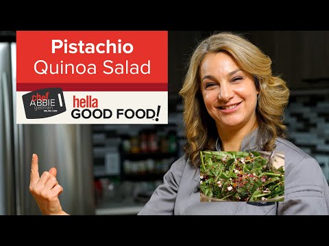 Superfood Spinach Quinoa Salad with Pomegranate Citrus Dressing