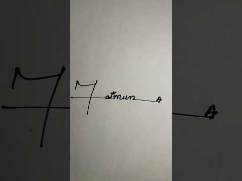 Maimuna Signature Style #Shorts #writingskills #signaturestyles #signature #calligraphy