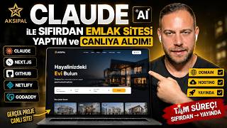 Claude ile SIFIRDAN Emlak Sitesi Yaptım ve CANLIYA Aldım (Domain + Hos
