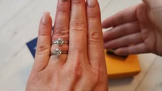 Swarovski Engagement ring vs 77 diamonds knife edge 6 prong 0,9ct
