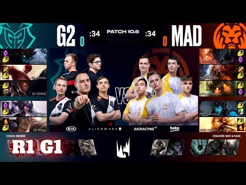 G2 Esports vs Mad Lions - Game 1 | Round 1 PlayOffs S10 LEC Spring 2020 | G2 vs MAD G1