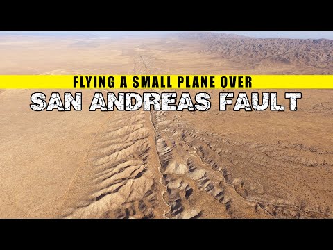 Flying a small airplane over the San Andreas fault Video