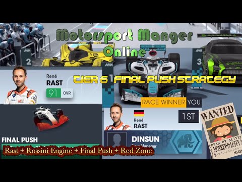 Motorsport Manager Online - Tier 6 - Red Zone and Full Push Strategy [after update]
