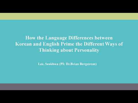 <p>How the Language Differences between Korean and English Prime the Different Ways of Thinking about Personality </p>
