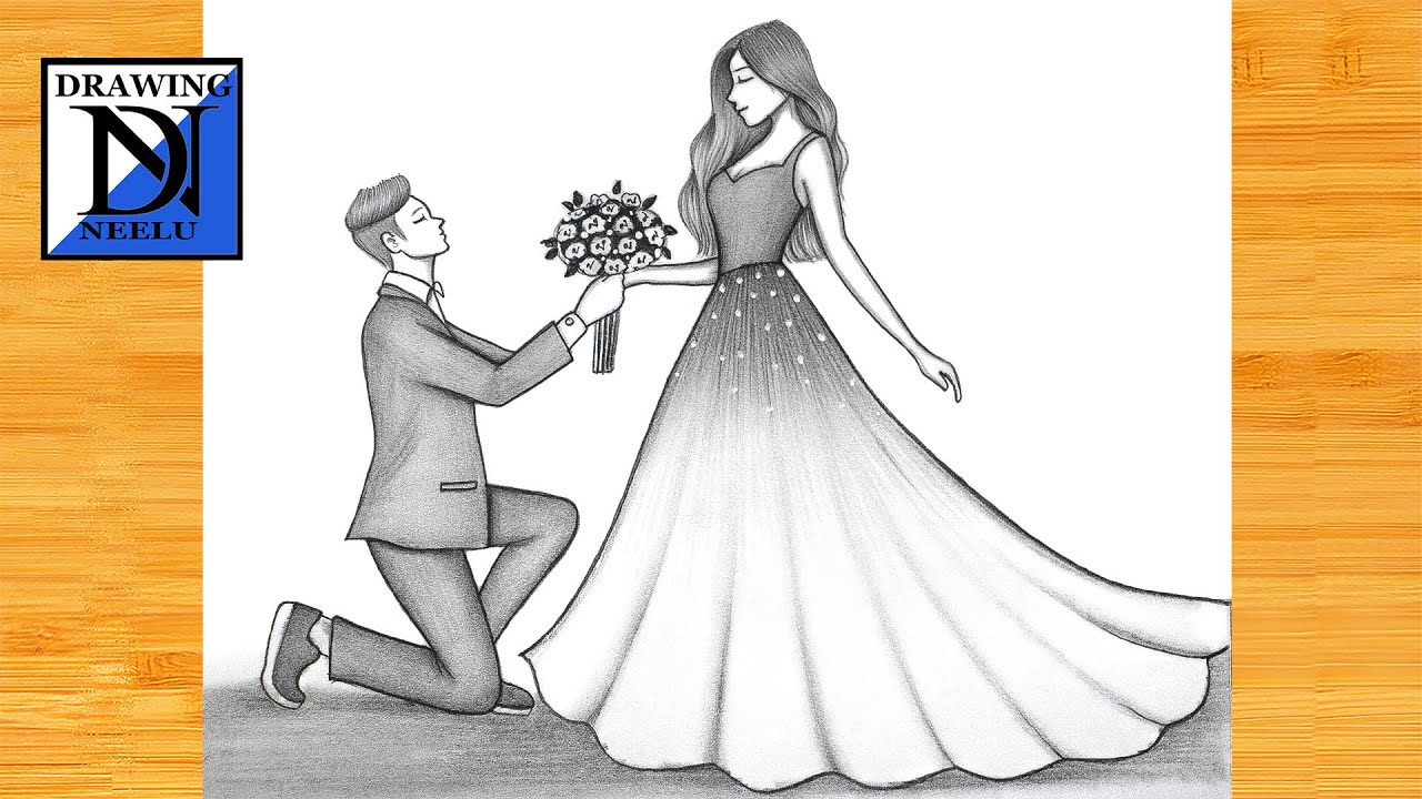 How to draw a Cute Couple -Pencil sketch || Drawing easy for beginner || Couple drawing || Drawing