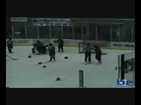 Kenai River Brown Bears vs Fairbanks Ice Dogs line brawl and goalie fight