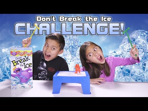 DON'T BREAK THE ICE CHALLENGE! Kids Game Night with REAL ICE! Video