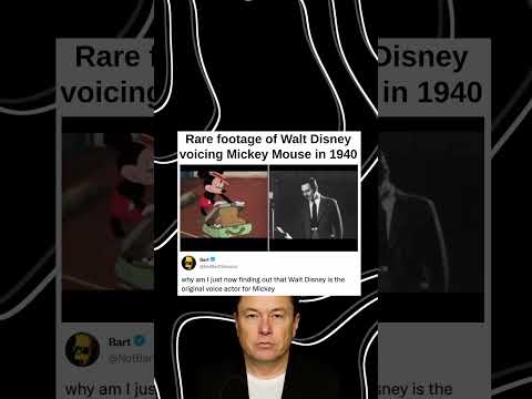 Rare footage of Walt Disney voicing Mickey Mouse in 1940