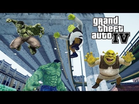 SHREK VS HULK - EPIC BATTLE - GTA IV