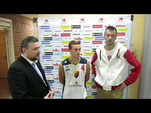 Intervju efter matchen.