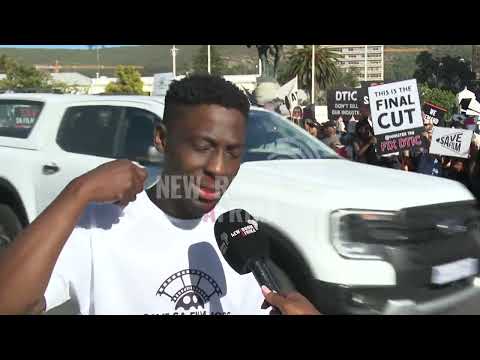 Film and TV industry players protest outside Parliament