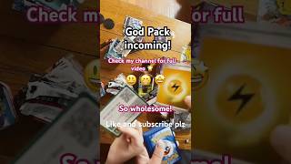 Pokemon - ascended hero’s god pack! Finally pulled ♥️ 🙏 #godpack #god #packbattle #pokemon #cards