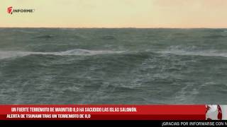 Terremoto de 8,0 en las Islas Salomón y Papúa Nueva Guinea, Alerta de Tsunami