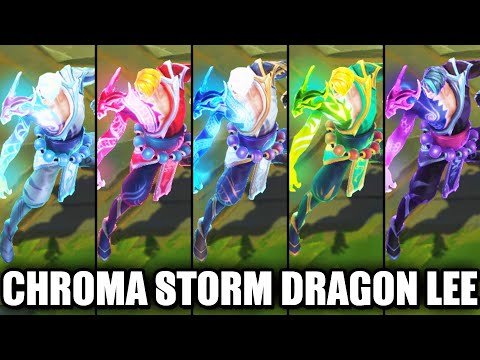 All Storm Dragon Lee Sin Chroma Skins Spotlight (League of Legends)