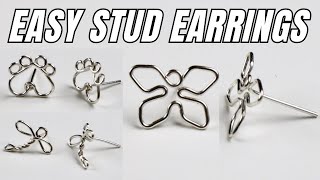 Easy Wire Earring Studs DIY Tutorial