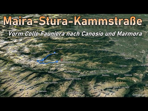 Maira-Stura-Kammstraße - vorm Colle Fauniera bis Canosio und Marmora in voller Länge #alps #italy