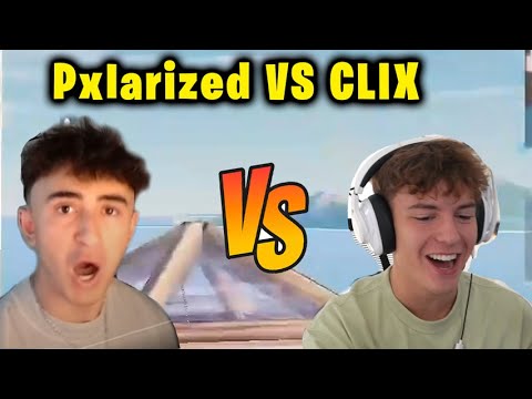 Pxlarized Returns to Fortnite and 1v1 Clix (BOTH POVS)