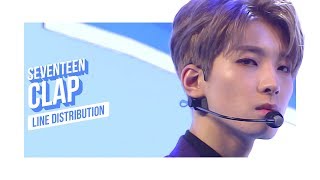 SEVENTEEN - CLAP Line Distribution (Color Coded) | 세븐틴 - 박수