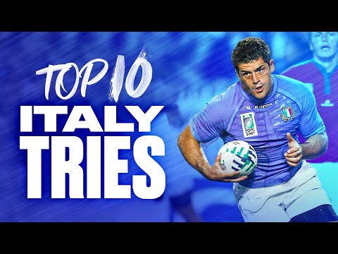 💪 Awesome Italy 💥 | Top 10 Italy Tries at Rugby World Cup