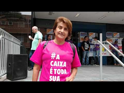Eneida Koury, fala sobre protesto contra privatização da Caixa