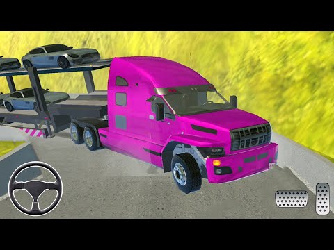 Car Transport Truck Simulator 2021 - Trailer Trucks Driver - Android Gameplay