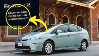 “Check hybrid system” warning in Toyota Prius