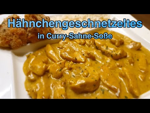 Chicken in curry cream sauce