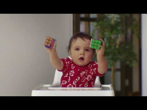 BABY SOLVES A RUBIKS CUBE! (VISA)