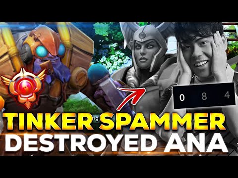 Ana Meets Epic Tinker Spammer on Sea Sever - Insane Fast Hands Dota 2