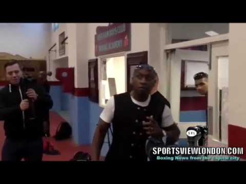 Nigel Benn pays suprise visit to Jimmy Tibbs in London Gym