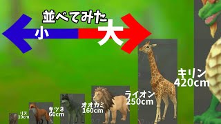 ワイルドクラフトの動物を大きい順に並べてみた！