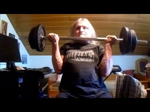 Bizeps Curls (Langhantel) sitzend 30kg/5Wdh., 40kg/3Wdh., 55kg/1Wdh. und 30kg/24 Wdh. 👍🏻💪🏻😊🐶🏋🏻🪑🏡☁️❄️