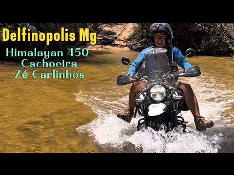 Himalayan 450 Cachoeira Zé Carlinhos trilha e Tombos com a Motoka e Aventuras em Delfinopolis MG