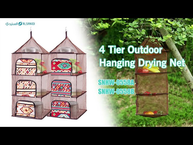 ارفف تعليق لحفظ الأطعمة 3 دور 38*38*100 سم- يحمي الطعام من الحشرات، يوفر مساحة تخزين مرتبة، سهل الحمل والتخزين،ضمان سنتان