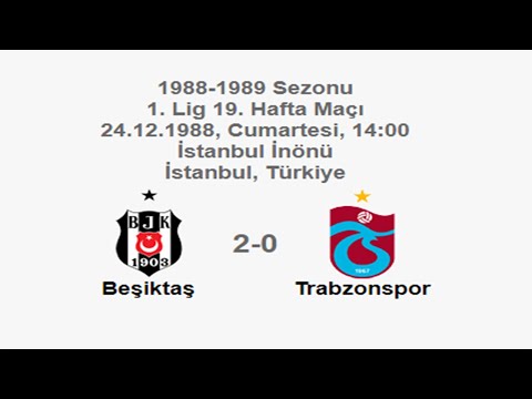 Beşiktaş 2-0 Trabzonspor 24.12.1988 - 1988-1989 Turkish 1st League Matchday 19 (Ver. 2)