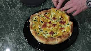 torta salata peperoni e zucchine