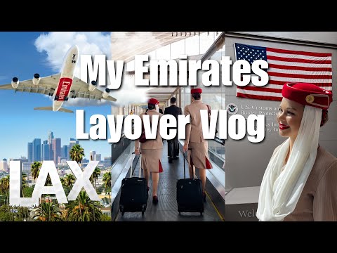 A day in the LIFE as EMIRATES Cabin Crew ✈️  50hr Layover | LA Vlog 🇺🇸
