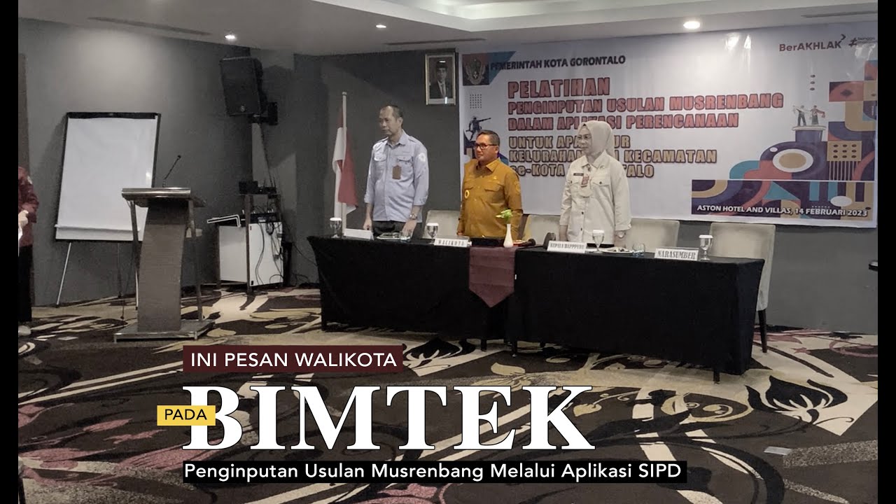 Ini Pesan Wali Kota Gorontalo pada Bimtek Penginputan Usulan Musrenbang Melalui Aplikasi SIPD 