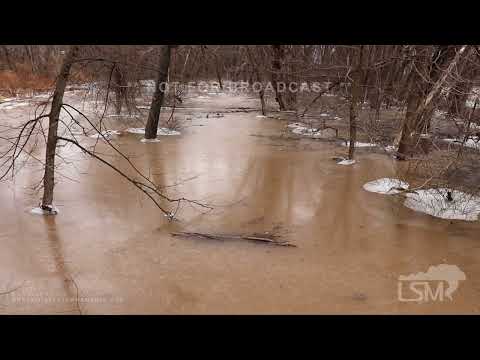 02-19-2022 Montgomery, PA - Flood Waters Recede Leaving Baseball Complex Frozen In Time
