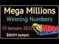 Today Mega Millions Winning Numbers Tuesday 19 January 2021. Mega Millions Drawing Result 1/19/2021 Today Mega Millions Winning Numbers Tuesday 19 January 2021. Mega Millions Drawing Result 1/19/2021