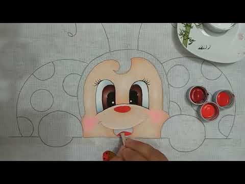 Joaninha Feliz Pintura em Tecido - Aula 346 - Bruno Silva